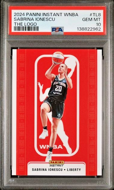 PSA 10 Sabrina Ionescu 2024 Panini Instant WNBA The Logo #TL8 New York Liberty view 3