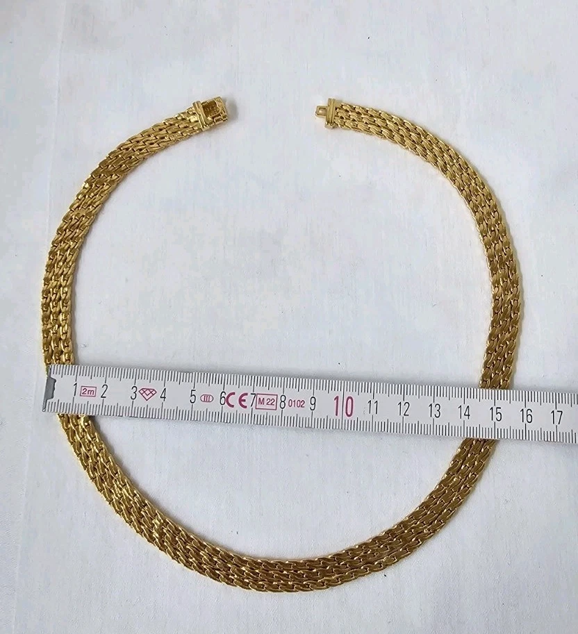 Collier/Halskette hochwertige Vergoldete Vintage Gliederkette massive Kette Neu - Bild 4 von 4