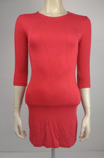 Alexander McQueen orange red 3/4 sleeve sheath dress womens size Small