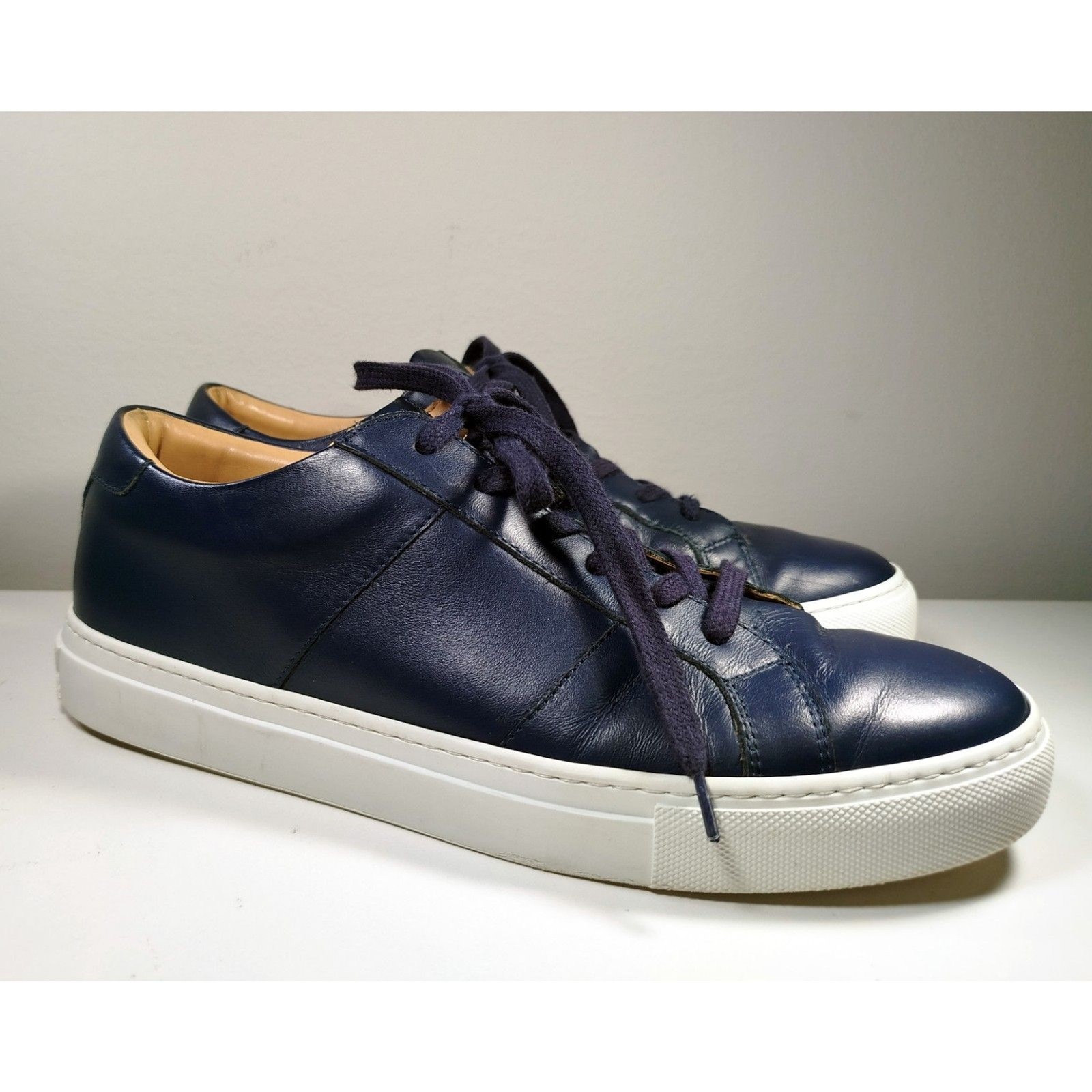 Blue Low Top Lace Up Made In Italy Us 9.5
