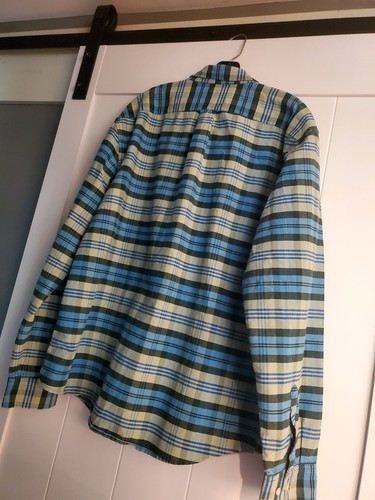 Mens Llbean Signature XXL Plaid Blue Green - Bild 7 von 7