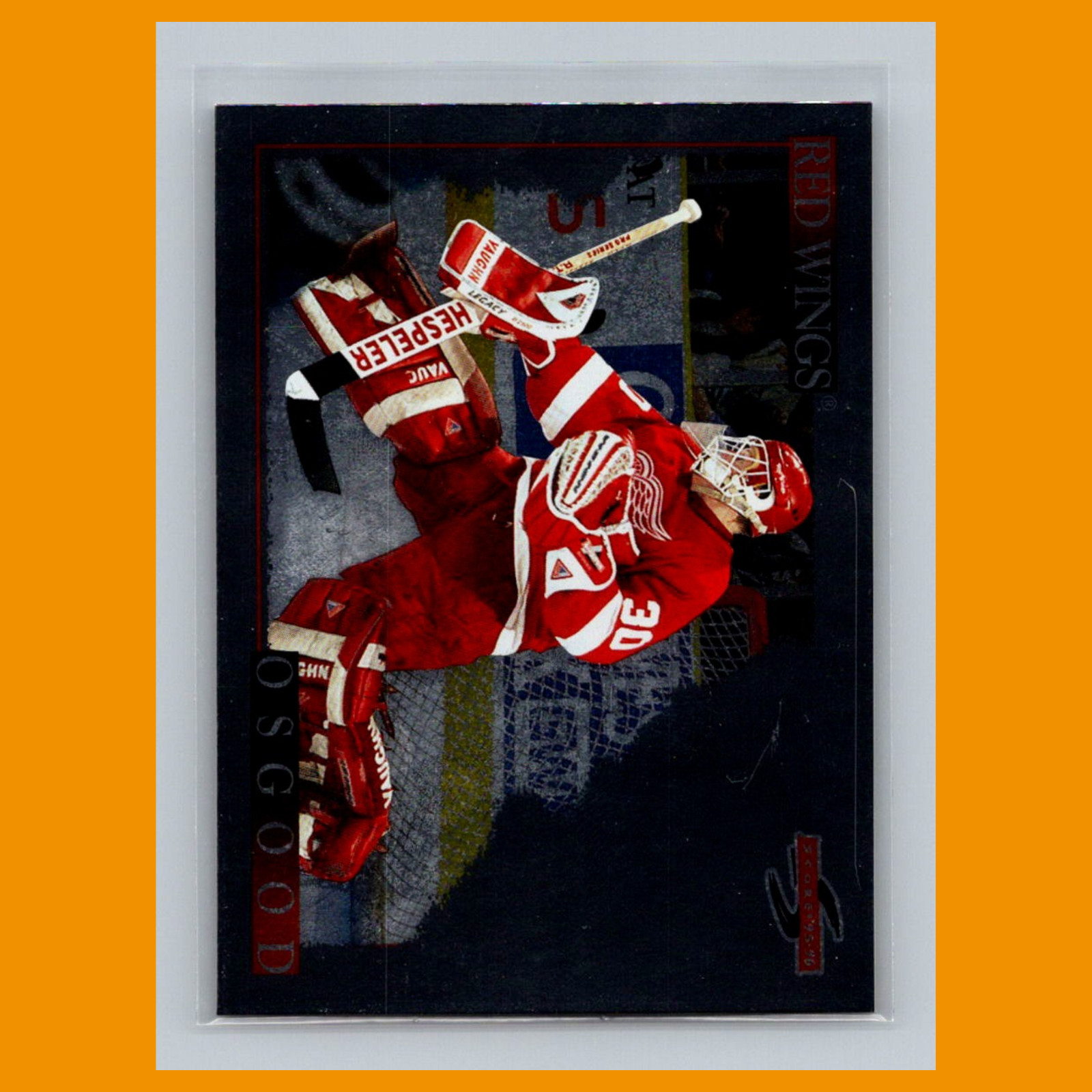 Chris Osgood #202 1995-96 Score Black Ice Detroit Red Wings Hockey Card NHL