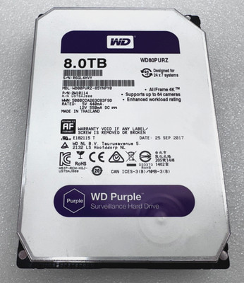Western Digital WD80PURZ WD Purple 8TB SATA 3.5 HDD 128MB Cache 5400RPM AllFrame