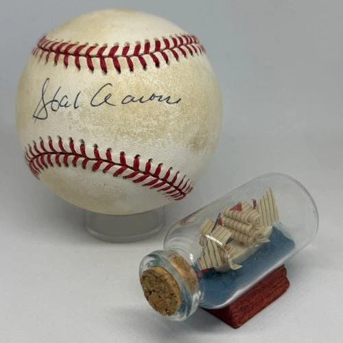 Hank Aaron signed Rawlings ONL Baseball JSA LOA Braves HOF Auto A4241