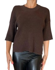 MASSIMO DUTTI SWEATER 3/4 SLEEVE KNIT PULLOVE...