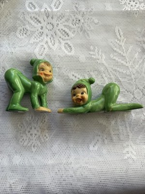 Vintage Christmas Pixie Green Elf Christmas Japan MCM Christmas