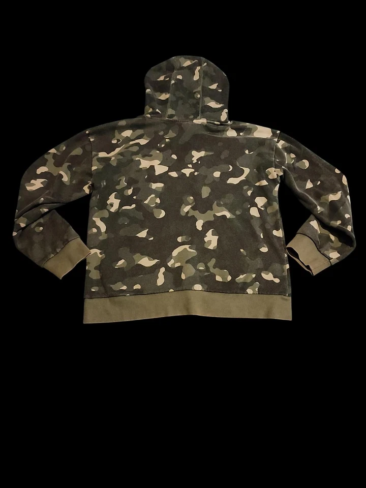Adidas Boys' Camouflage Hoodie with Orange Logo - Image 4 of 4