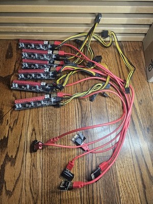 GPU Riser for Ethereum Mining Rigs, PCIE Risers GPU Riser - Qty: 6