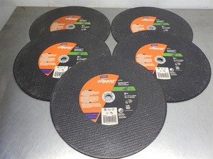 5 NEW! Norton 14" x 1/8" x 1"/20mm Type 1 Cut-Off Wheels #01491