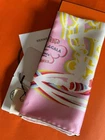 Hermes Carre 45 Brides de Gala Shadow Silk Scarf Pink Square W/Box&Tags New t36