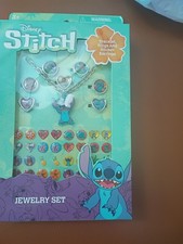 New Sealed Lilo and Stitch Jewelry Set. Bracelet, Rings and stickers earrings
