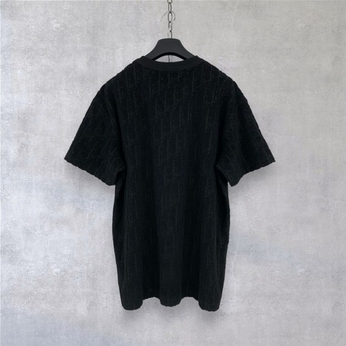Dior Oblique Monogram Relaxed-Fit Terry Cotton Jacquard T-Shirt Black Size M - Picture 8 of 15