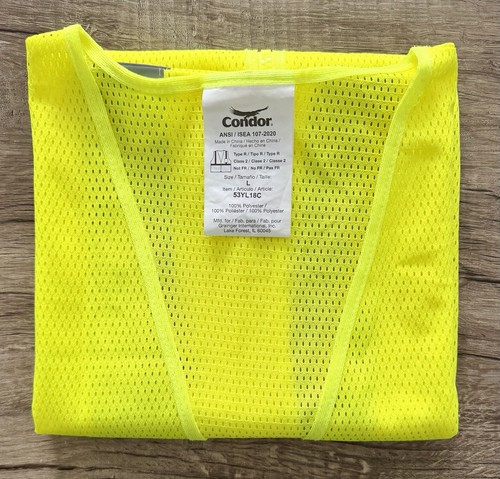 Condor High Visibility Safety Vest Class 2 Lime Size L 53YL18C