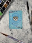Original ACEO art Otter water creature mammal cherry blossom flower painting  — photo 1