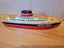 NICE VINTAGE  TIN LITHO FRICTION UNITED STATES CRUISE SHIP