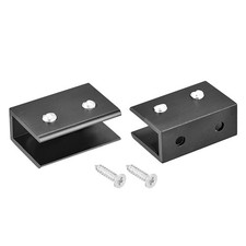 Glass Shelf Bracket Aluminum Alloy Rectangle Clamp Clip for 8-10mm Thick 2pcs