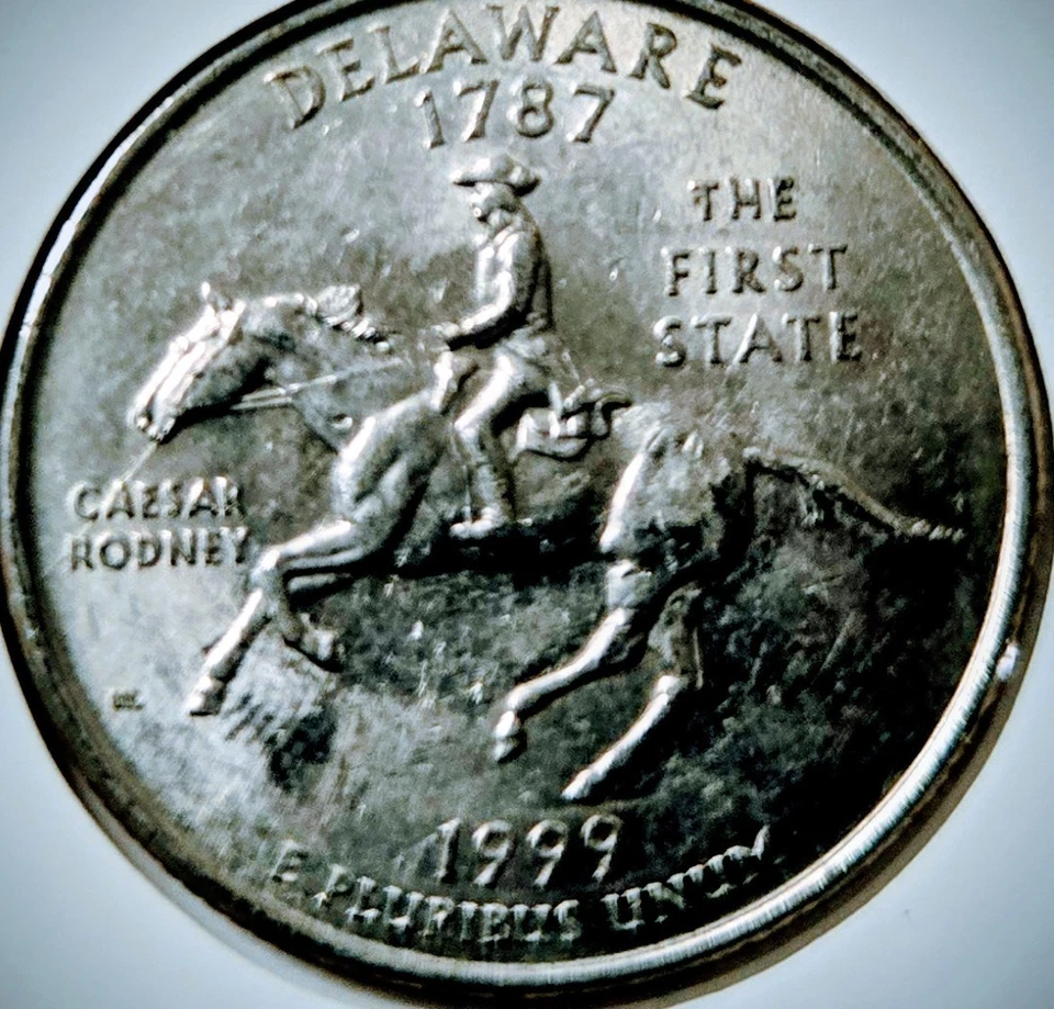 1999-P Delaware State Quarter 'Spitting Horse' Coin - Image 2 of 3