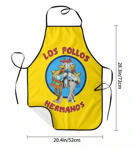 Breaking Bad & Better Call Saul Chef Style - Los Pollos Hermanos Yellow Apron UK - Picture 3 of 4