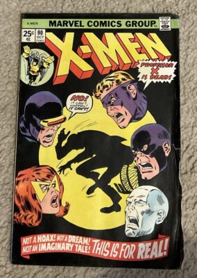 X-Men,  Professor X Is Dead  -  Marvel Comics Vol. 1, #90 1974  - GD