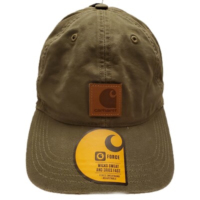 Carhartt Mens Odessa Forge Cap Adjustable Hat Army Olive Green