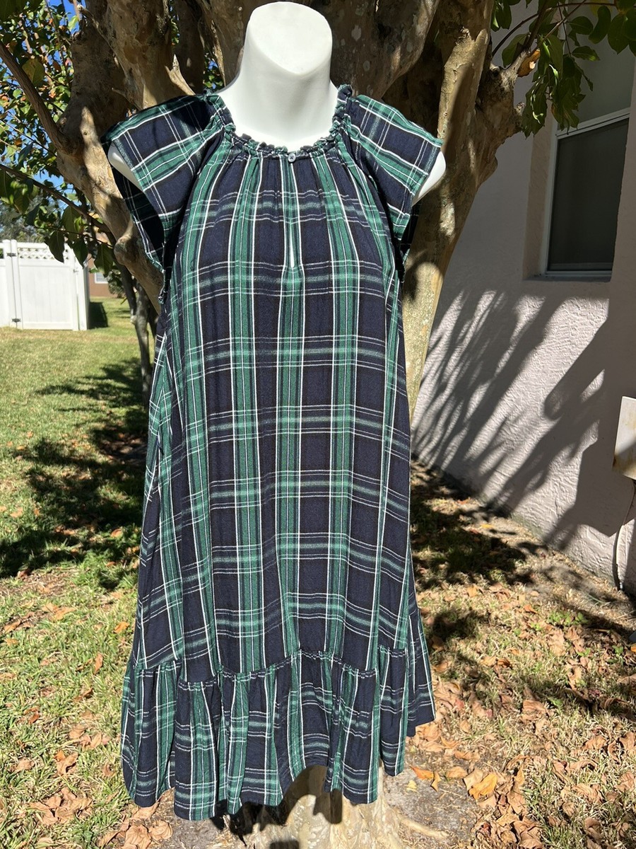 green emerald velvet dress 100% Cotton Forest Green Plaid Mini Dress - All Dresses main image 1