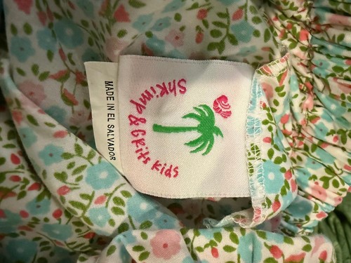 Charming Floral Apron Dress for Kids by Shrimp & Grits Size 4T - Picture 3 of 4