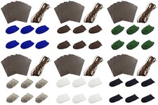 Pool Snooker billiard Table Pockets Nets, Stitching Cord & Leathers Set BROWN