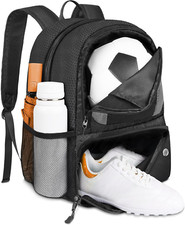 Soccer Backpack,Soccer Bag with Ball Holder, Water Resistant Sport Equipment Bag