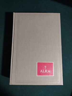 American Law Reports Vol 7 ALR 3d Cases & Annotations (HC 1966) & supplement 