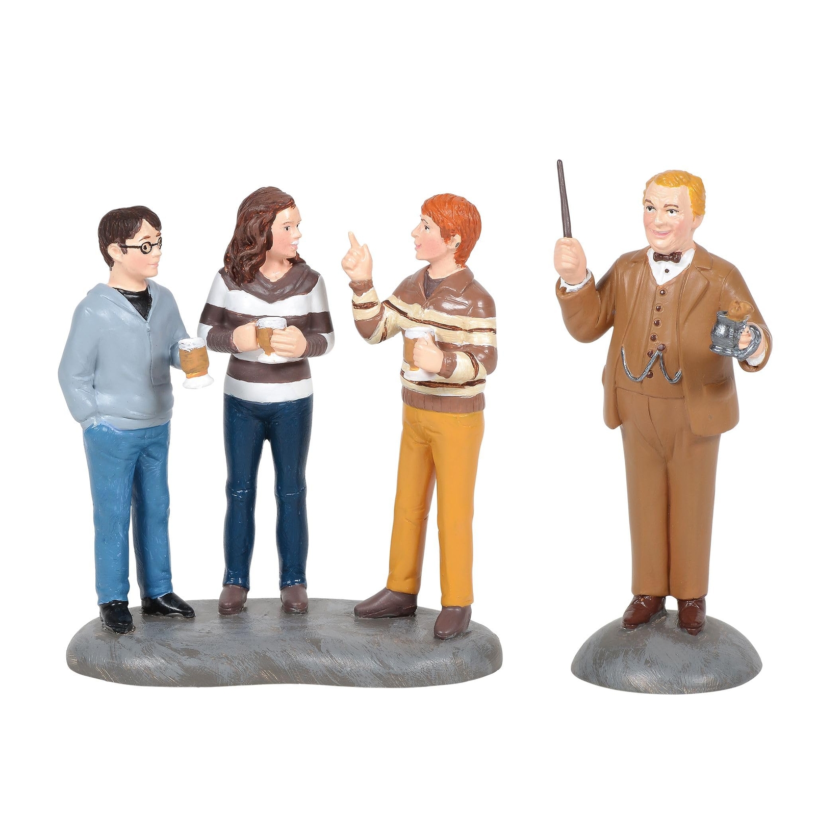 Harry Potter Village Accessories Professor Slughorn with Harry, Hermoine and ...