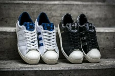 Adidas Bathing Ape Undefeated Superstar 80s 9.5 PACK black B34291 & white B34292