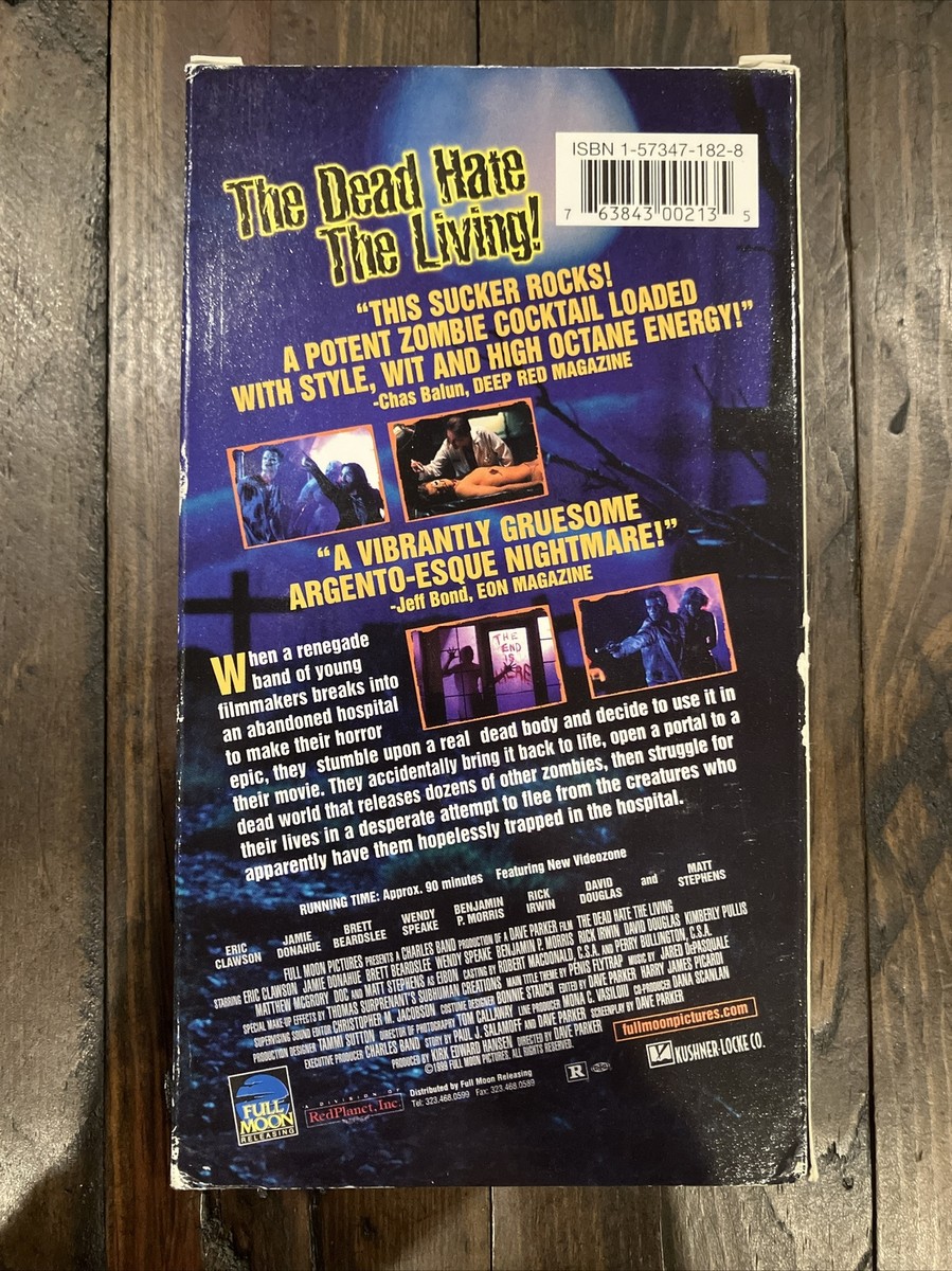 THE DEAD HATE THE LIVING VHS RARE OOP HORROR ZOMBIE RE-ANIMATOR