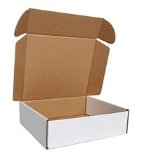Small White Corrugated Shipping Boxes 50-Pack Ideal for Business Mailers