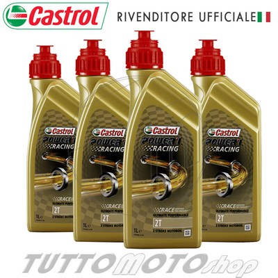 2 Litri Olio Motore 2 Tempi Castrol Power1 2T Semisintetico Per Moto E Scooter