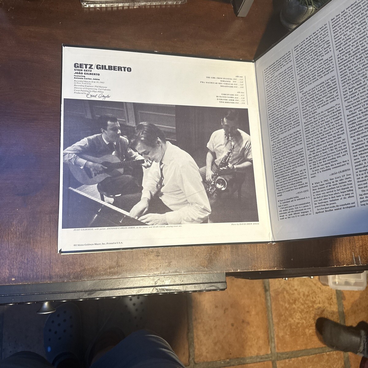 Stan Getz Joao Gilberto Antonio Carlos Jobim Mono Vinyl Lp 1964
