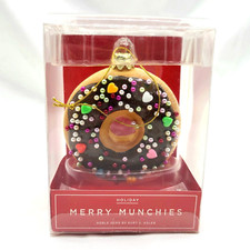 Kurt Adler Blown Glass Ornament Christmas Noble Gems Donut Sprinkles Munchies