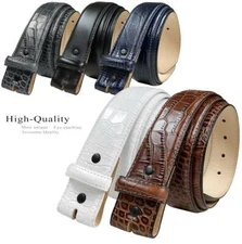 Replacement Belt Strap Italian Calfskin Genuine Leather Dress Belt Fits 1-3/8"