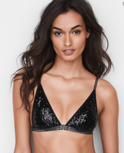 black sequin bralette