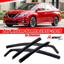 In-Channel For Nissan Sentra 2013-2019 Rain Guard Vent Deflector Window Visor