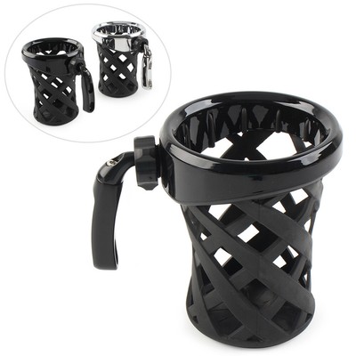 Handlebar Cup Holder Drink W/ Mesh Basket Mount Universal Longer For Harley