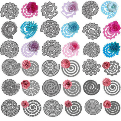 3D Spiral Blumengirlande Metall Schablone Schlagen für DIY Scrapbooking Kunst