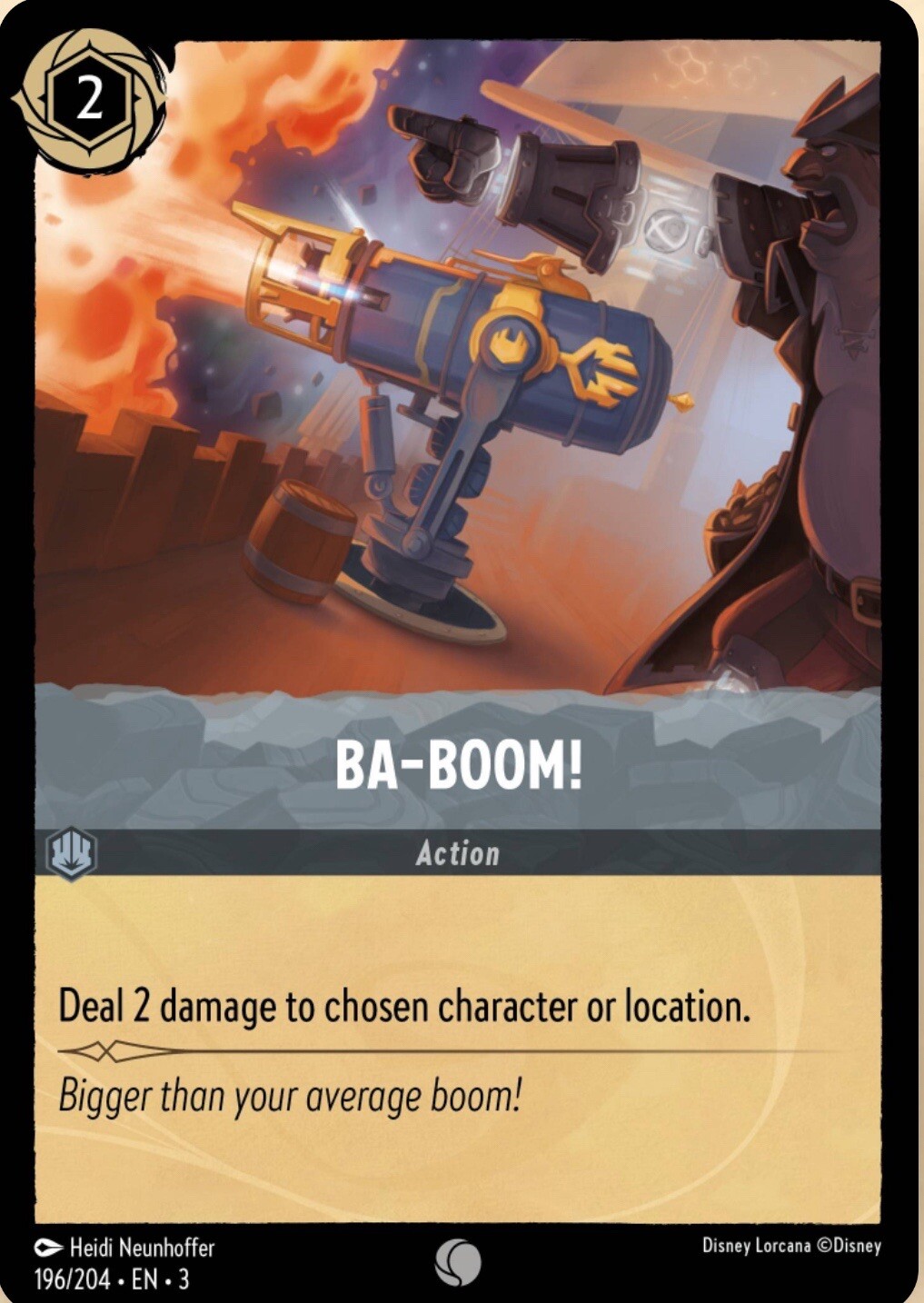 Ba-Boom! Into the Inklands 196/204 Lorcana TCG Card NM/M Regular