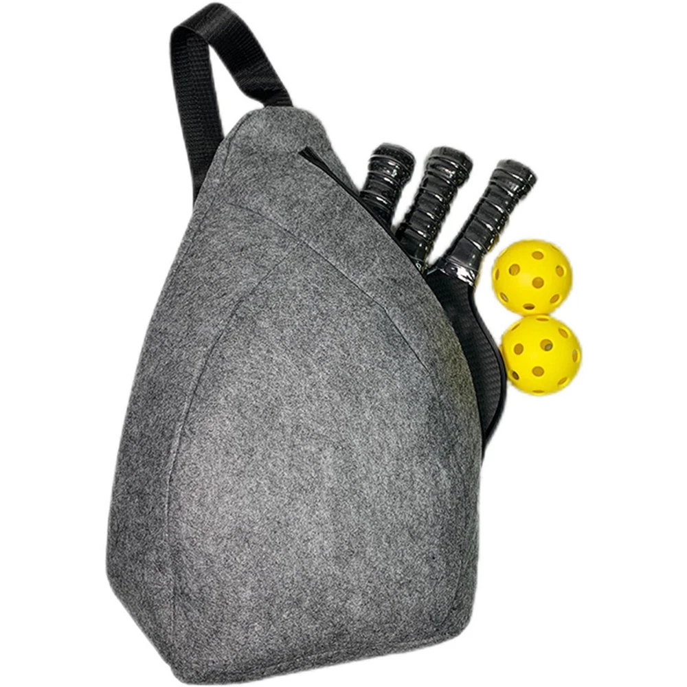 Pickleball Bag Portable for Sports Zipper Closure for Women Men Sling Bag