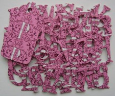 Pretty PRiNCESS PiNK SCROLL  Chipboard Alphabet Letters - 1.5" Tall