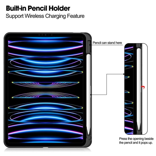 Housse Etui Support Cuir pour Apple iPad Air 11" 2025 6 5/9ème 8ème 7ème Gén/Pro 11" - Photo 10/64