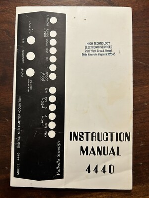 Multimètre Digital/compteur Valhalla 4440 - Pour Pièces Ou Réparation - En L'état