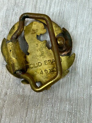 ⭐︎BARON BUCKLEバックル⭐︎ Vintage Baron Buckle Solid Brass Baseball and Glove Belt Buckle