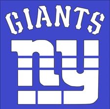 4"x4" Plastic Stencil - Giants (SC21) (You Pick The Color)