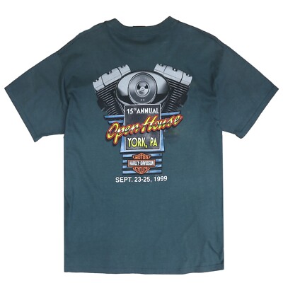 ⭐️⭐️ Vintage Harley Davidson Eagle Motorcycle Engine T-Shirt Size Large