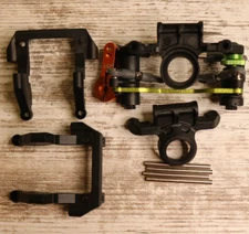 Rlaarlo AK-787 Steering assembly, Servo Saver, Mounts, and Gearbox Support